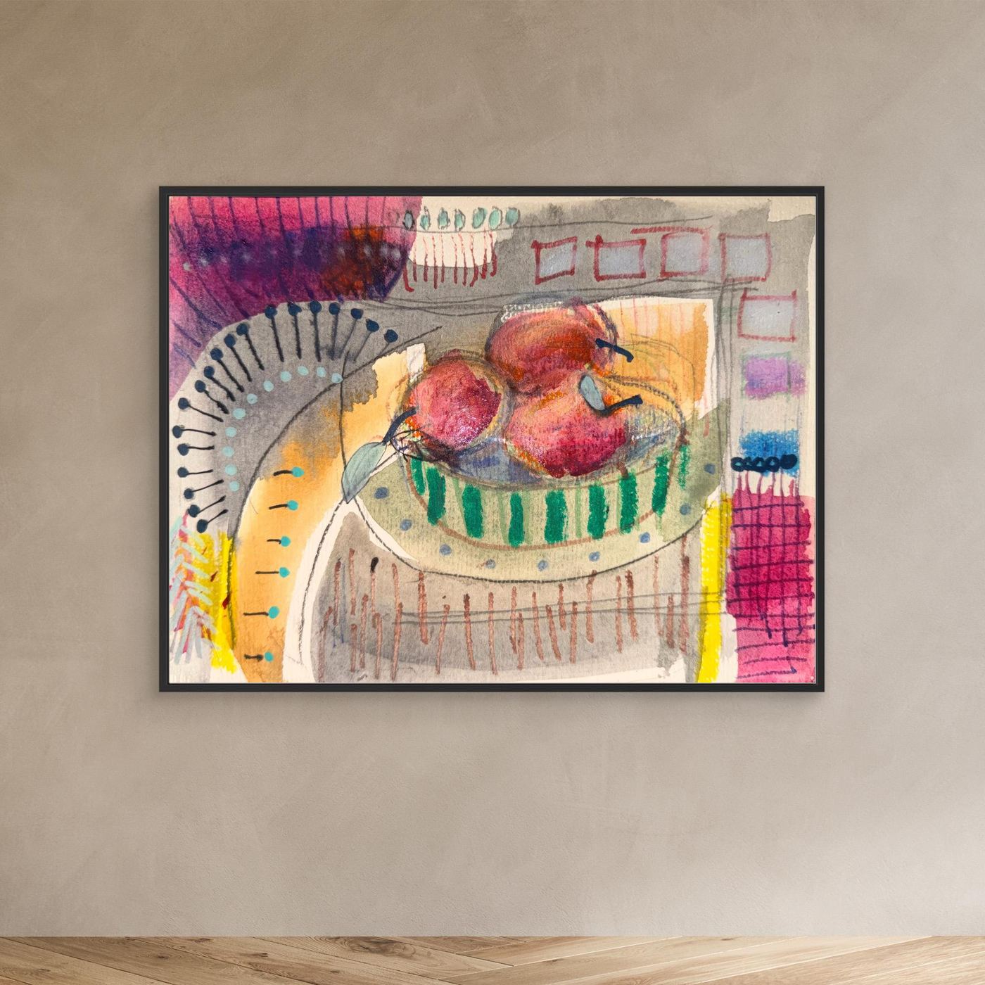 Abstract with plums