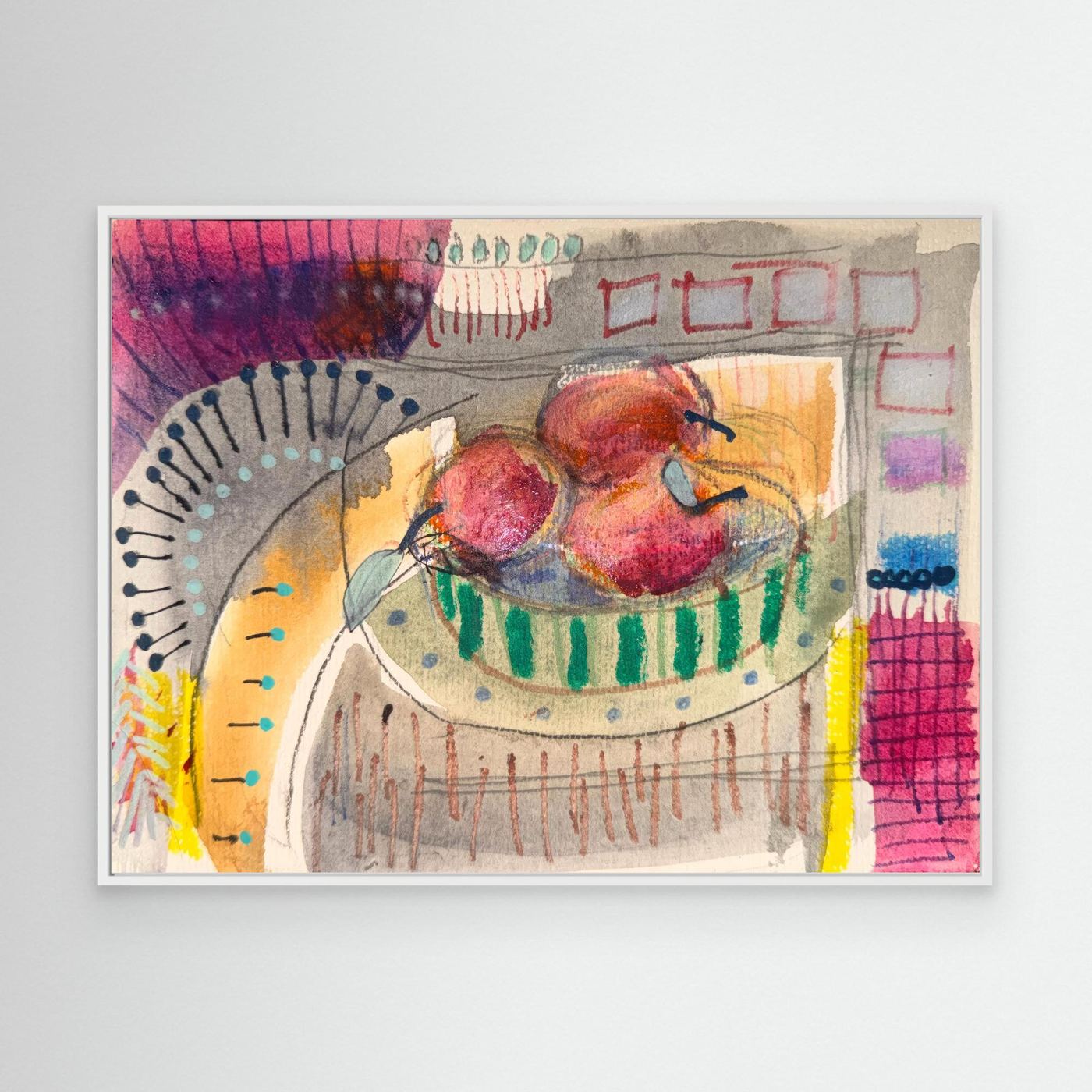 Abstract with plums