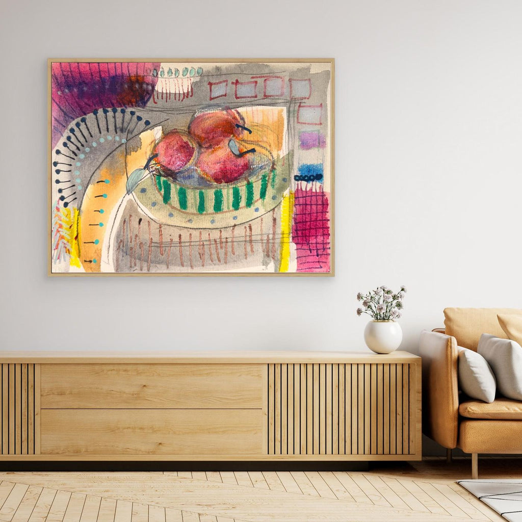 Abstract with plums