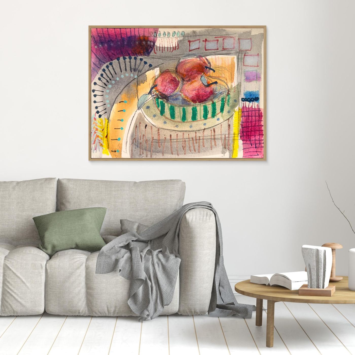 Abstract with plums
