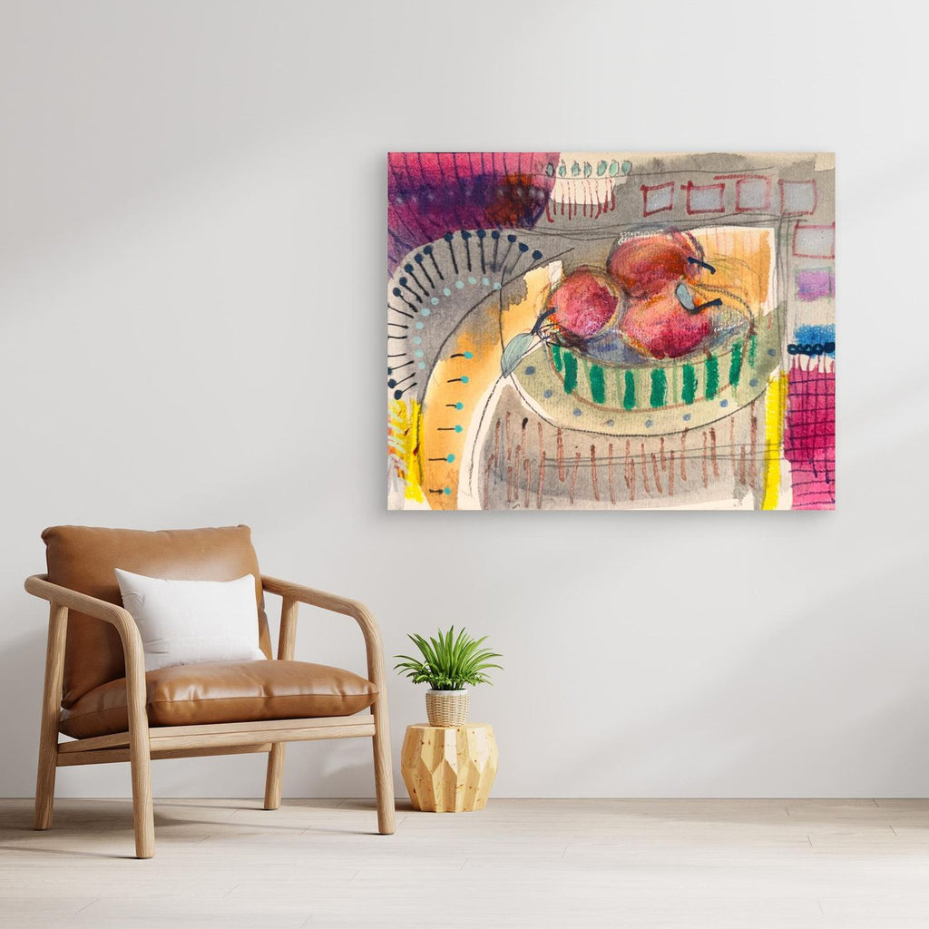 Abstract with plums