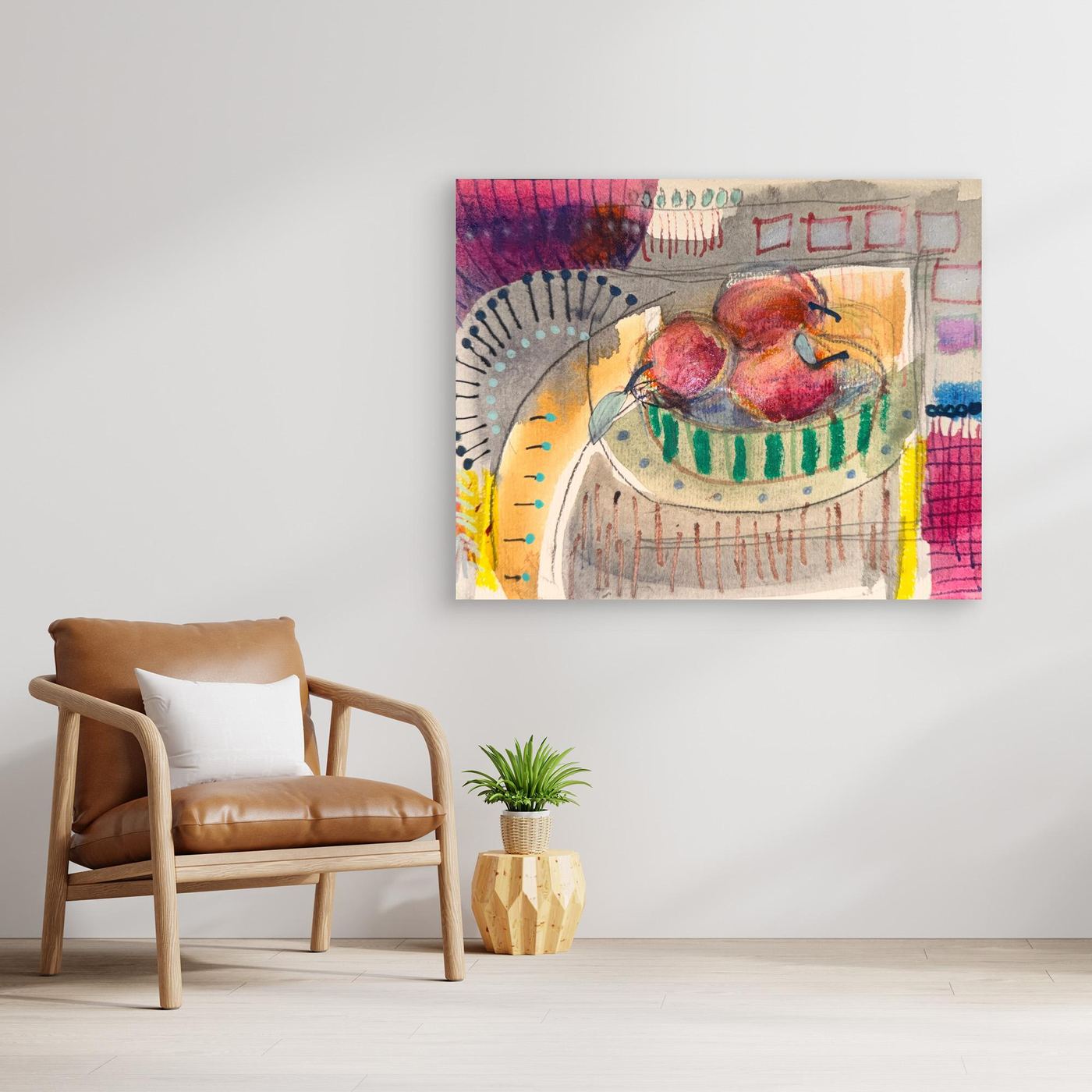 Abstract with plums