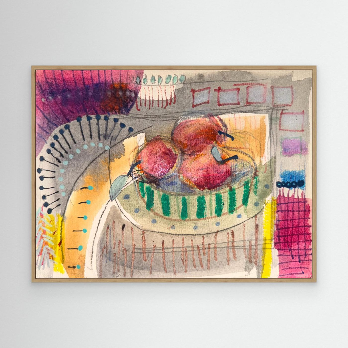 Abstract with plums