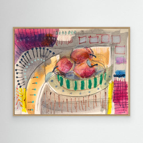 Abstract with plums