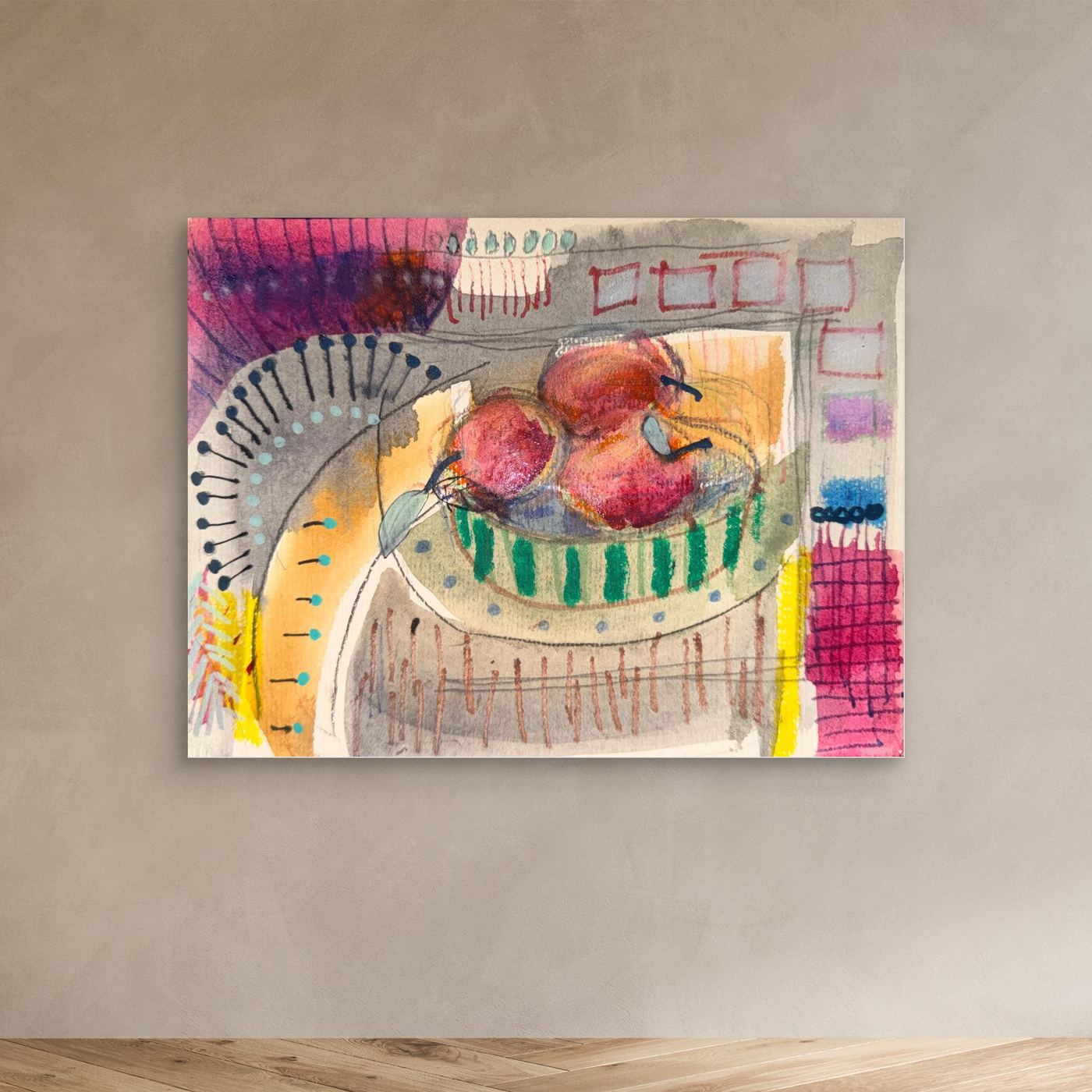 Abstract with plums