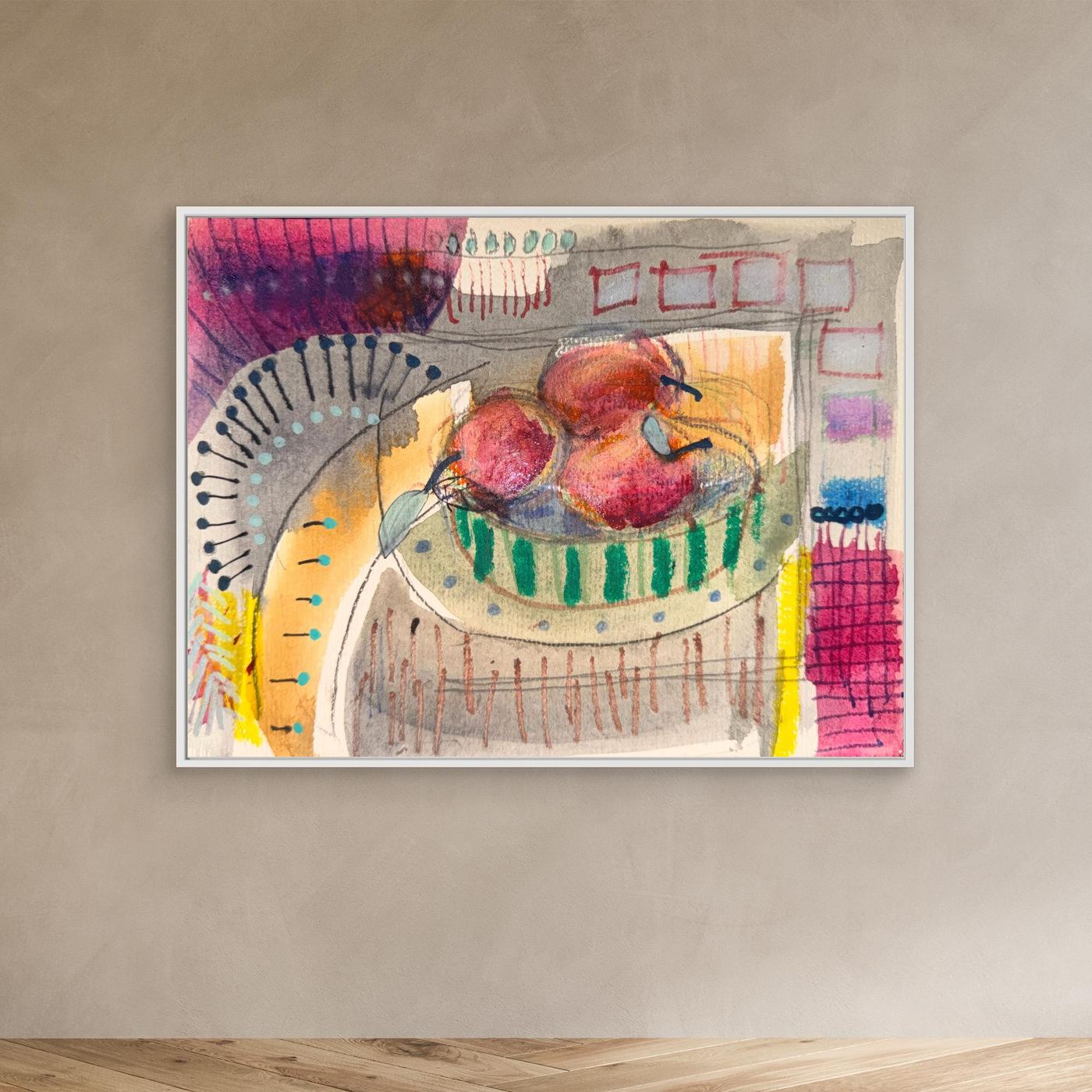 Abstract with plums