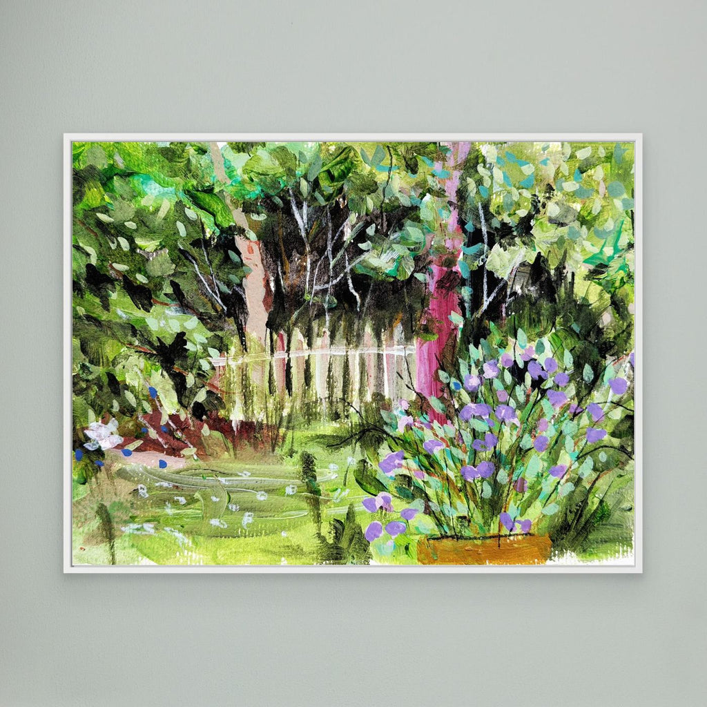 Across the garden